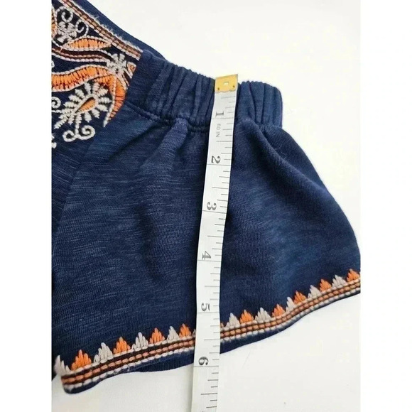 Tory Burch Women's Size S Nell Embroidered Off The Shoulder Navy Dress - Picture 5 of 7